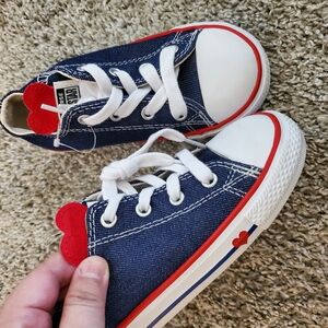 Kids Blue and Red Converse Sneakers